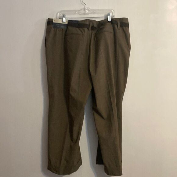 Liz Claiborne Audra Invisible Stretch wide leg brown/tan cuff pants, size 24P - Picture 2 of 3